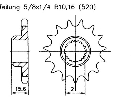 Ritzel für yamaha 600 e - für, xt